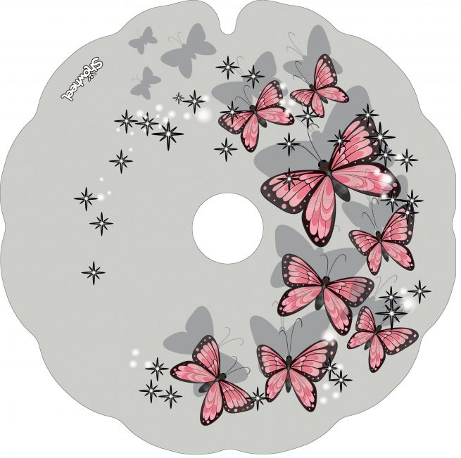 Grau-Rosa Schmetterlinge – Bild 2
